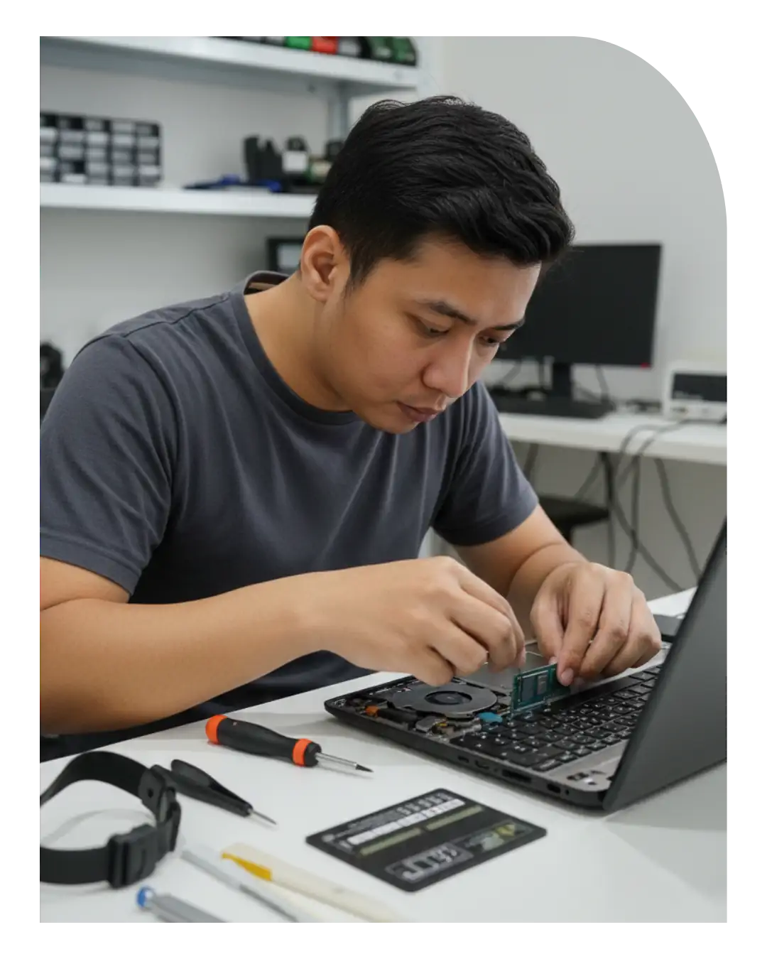 servis laptop result